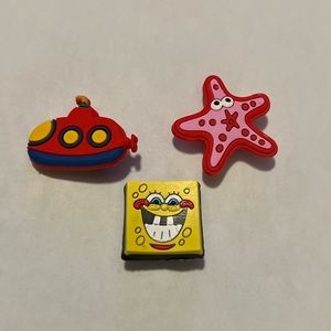 3 pack Spongebob Shoe Charms for Crocs
